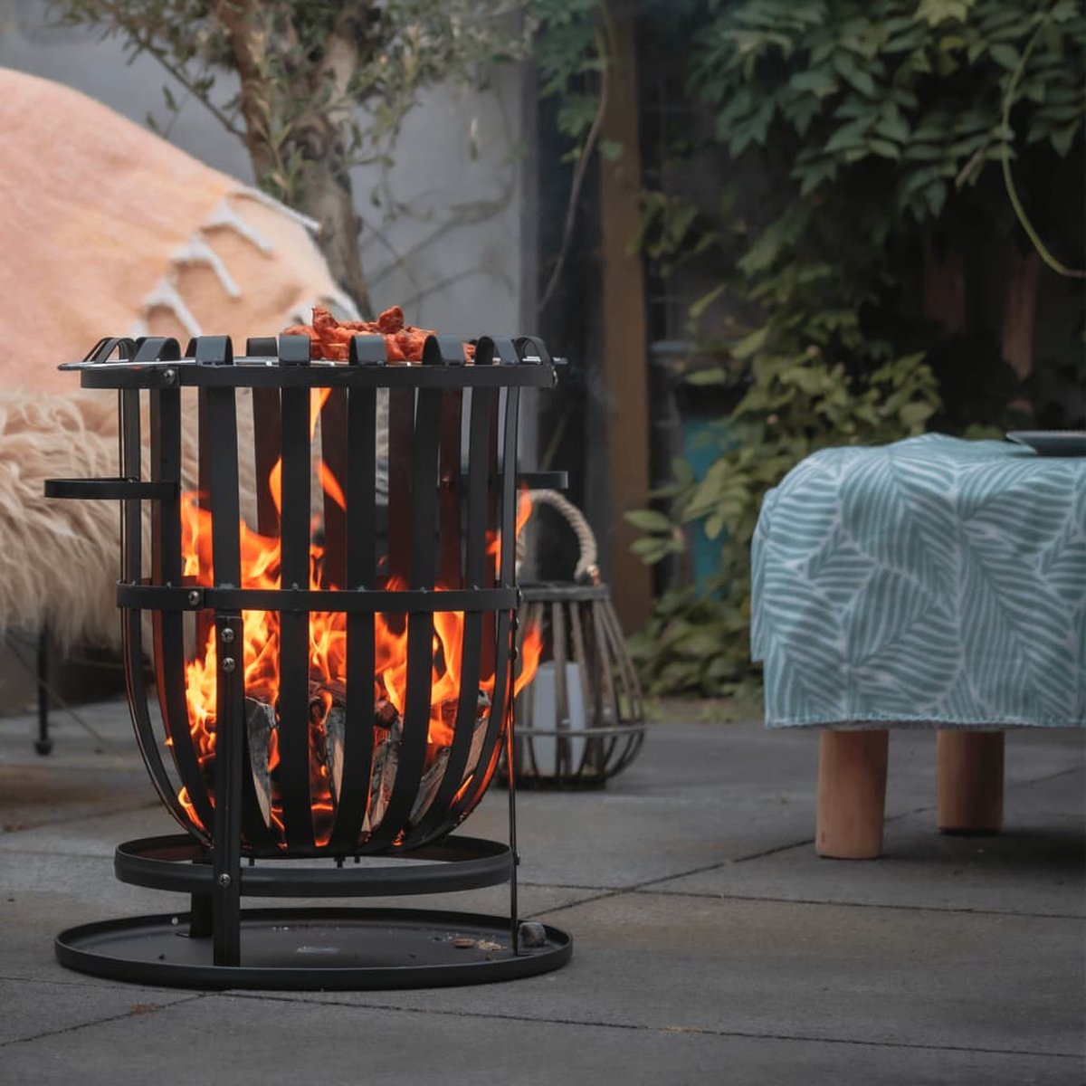 RedFire Dallas Vuurkorf met grillplaat - Zwart