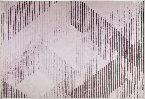 KALE - Laagpolig vloerkleed - Roze - 140 x 200 cm - Polyester