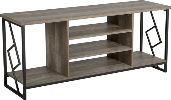 FORRES - TV-meubel - Donkere houtkleur - Spaanplaat