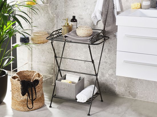 Beliani ANCUD - Table d'appoint - Zwart - Fer