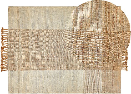 HAMZALAR - Modern vloerkleed - Beige - 140 x 200 cm - Jute