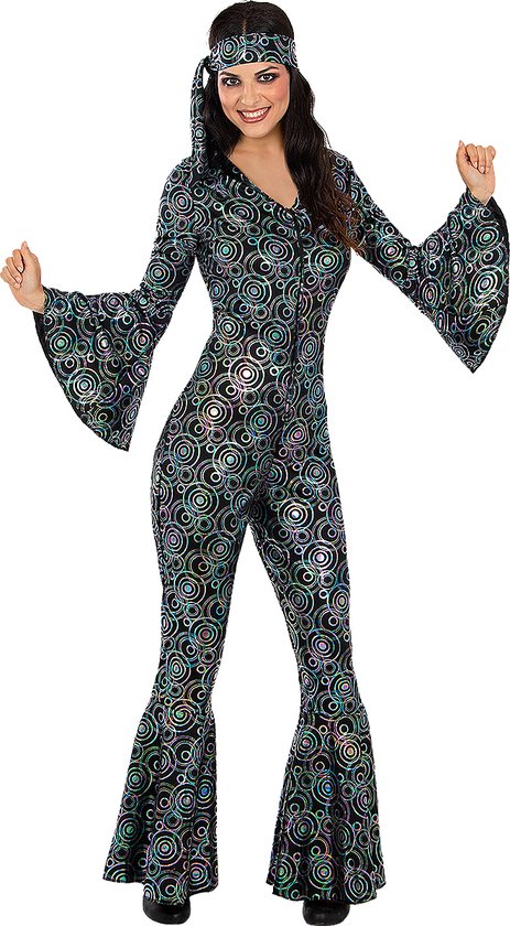 Funidelia Jaren 70 Disco Kostuum Voor voor vrouwen Disco, Abba, Bee Gees, Decennia - Kostuum voor Volwassenen Accessoire verkleedkleding en rekwisieten voor Halloween, carnaval & feesten - Maat XL - Gouden