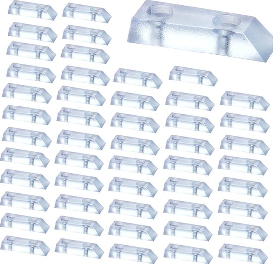 Pieds de Meubles en Caoutchouc - Transparent - 48 Pièces - Protection de Sol pour Chaises et Tables - Résistant aux Rayures - Installation Facile - Sans Vis