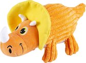 Duvoplus - Speelgoed Voor Dieren - Hond - Pluche Dino Triceratops Corduroy 30x12x14cm Oranje - 1st
