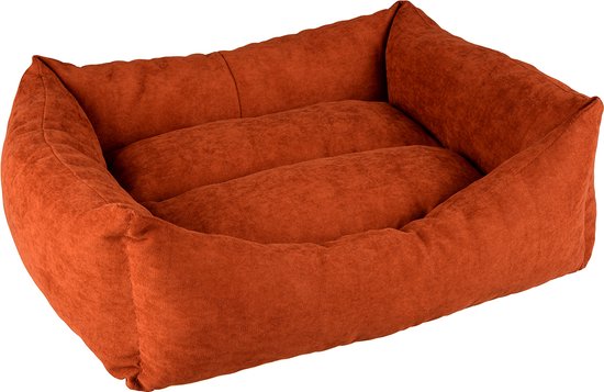 Duvoplus - Dierenkussen - Hond - Mand Rechthoekig Velvet Copper S - 55x43x19 Rood - 1st