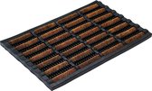 Paillasson - Tapis d'extérieur - Tapis brosse - Dirtstopper - 60 x 40 cm - Marron