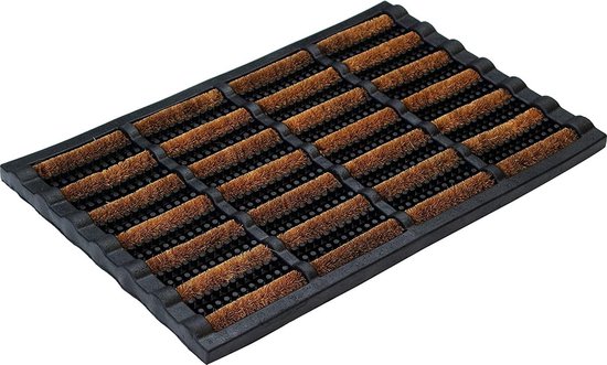 Paillasson - Tapis d'extérieur - Tapis brosse - Dirtstopper - 60 x 40 cm - Marron