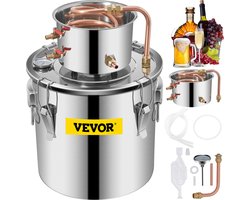 VEVOR Moonshine Still Distiller 21 L Alcohol Distiller Moonshine Still 40x40x37 Cm Moonshine Wijn Still Distiller Van Rvs En Rood Koper Voor Het Destilleren Van Water Brandewijn Plantenextractie Enz
