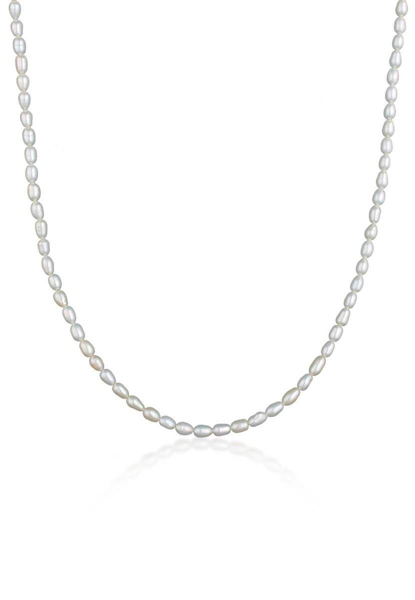 Nenalina - Halsketting - Dames Klassiek Elegant met zoetwater gekweekte parels in 925 Sterling Zilver - Dames