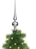 Atmosphera kerstboom piek - zilver - kunststof - 28 cm