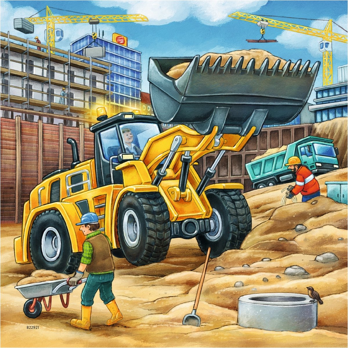 Ravensburger puzzel Grote bouwvoertuigen - 3x49 stukjes - kinderpuzzel — afbeelding 4
