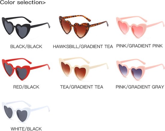 Zonnebril - Hartjesbril - Donker roze bril - Hartshaped sunglasses - Hartjes zonnebril - Festivalbril - Partybril - Feestbril - Hippe bril van Merkloos — afbeelding 2