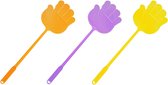 Vliegenmepper 3 Stuks – Plastic – Fly Swatter – Multicolor – 46,5 cm – Met Ophangoog