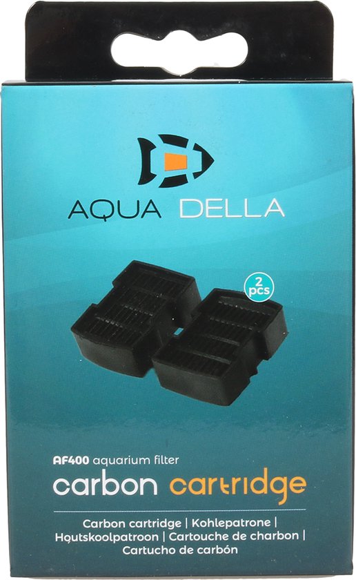 Foto: Aqua della aquarium filtermateriaal vissen koolstof cartridge af 400 zwart 2st