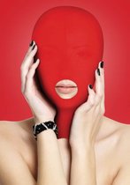 OUCH! Subjugatie Masker voor Complete Gezichts Bedekking Licht Transparant – Rood