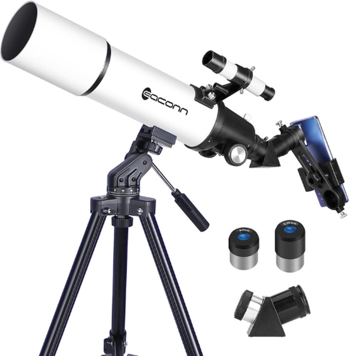 Bol.com Sterrenkijker Beginners - Telesccop voor Volwassenen en Kinderen - 67x Zoom - Inclusief Statief en Rugzak - Wit aanbieding