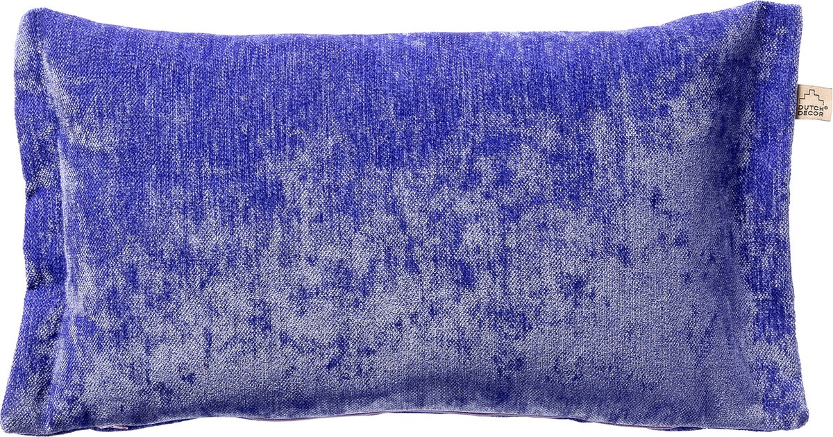 Dutch Decor LEWIS - Kussenhoes 30x50 cm - fluweel - met sierrand - Very Peri - paars - met rits - zonder binnenkussen Violet