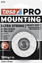 tesa Mounting PRO Ultra Strong 66792-00000-00 Montagetape Wit (l x b) 1.5 m x 19 mm 1 stuk(s)