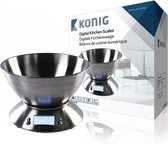 König HC-KS32N Digitale Keukenweegschaal met RVS Kom