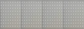 The Living Store Wandgemonteerde gereedschapspanelen - Grijs Staal - 160 x 58 x 1 cm - 40 x 58 x 1 cm - 0.5 cm dikte