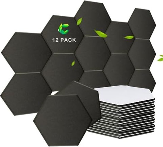 Soundsbay Zelfklevende Akoestische Panelen - Geluidsabsorberend 30x30 Cm Voor Thuisstudio & Woning