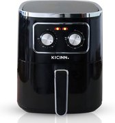 Kicinn Airfryer - Airfryer XXL - Friteuse à air chaud - 5 Litres - 1450 Watt - Zwart
