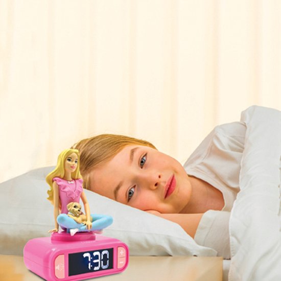 Digitale wekker met een 3D Barbie - met nachtlicht en geluidseffecten van Merkloos — afbeelding 3