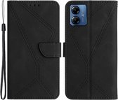 Coverup Book Case - Geschikt voor Motorola Moto G54 Hoesje - Zwart