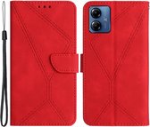 Coverup Book Case - Geschikt voor Motorola Moto G54 Hoesje - Rood