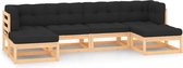 The Living Store Loungeset Pallet - Tuinmeubelen - 70x70x67 cm - grenenhout