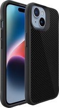 iMoshion Hoesje Geschikt voor iPhone 15 Plus Hoesje Shockproof - iMoshion Rugged Hybrid Carbon Case - Zwart