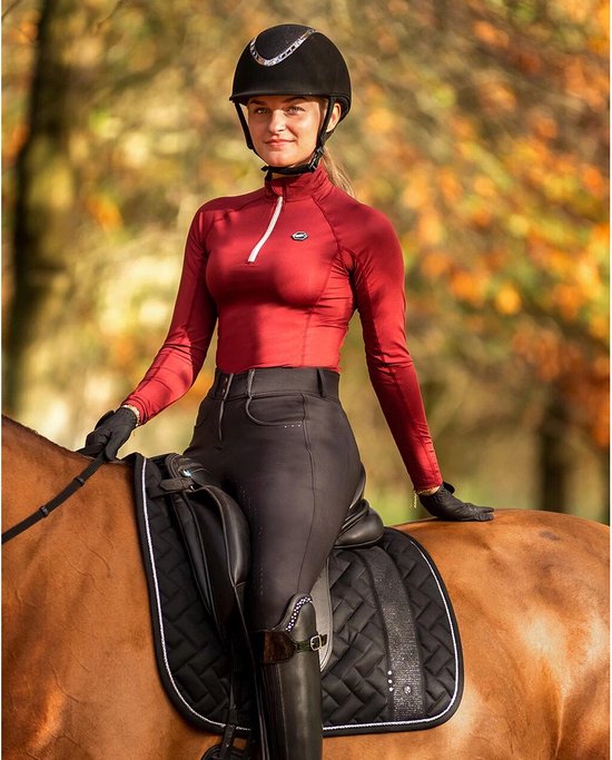Pantalon d'équitation Qhp Kae Full Grip Zwart - 38