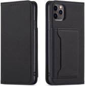 Mobiq - Magnetic Fashion Wallet Case iPhone 15 Plus - zwart