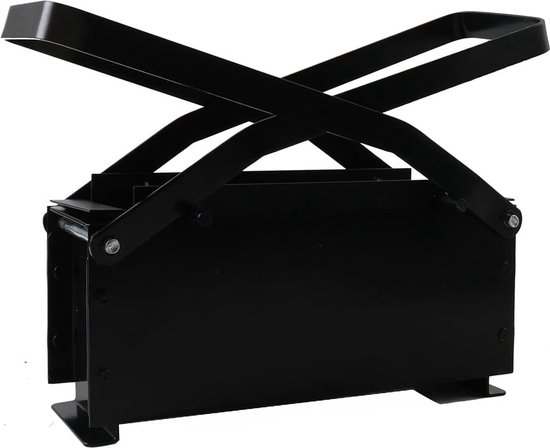 Brikettenpers oud papier - Zwart - Brikettenmaker - Papierpers - Handmatig - Houtskoolpers - Briquettenpers