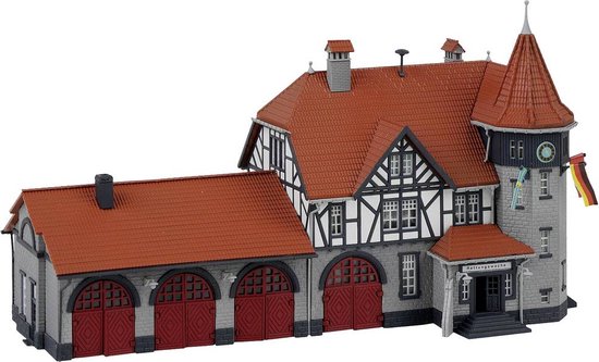 Faller 232194 N Rathaus Mit Feuerwache - Modellbau Gebäude Im Fachwerkstil