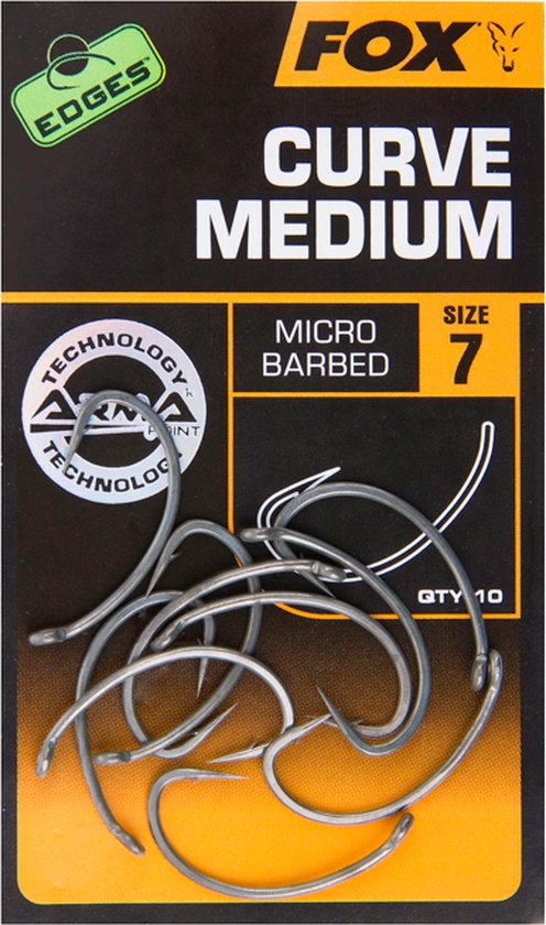 Fox EDGES Curve Medium - maat 8B Barbless