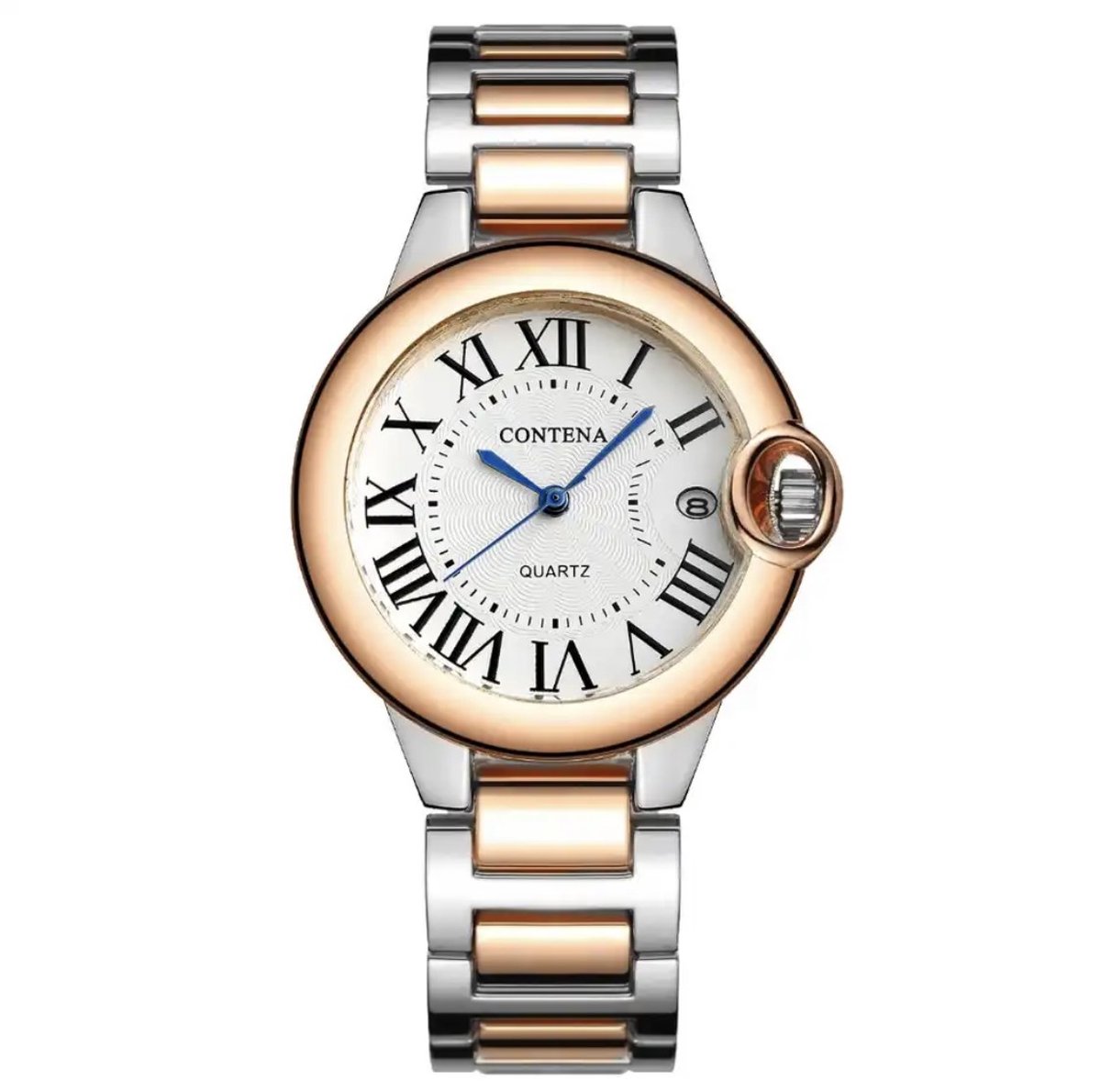 Borasi Montre Femme | Dames horloge | Vrouwen Horloge | Horloge Dames | RoseZilver | 38 mm | Inclusief Verkleiner | Borasi