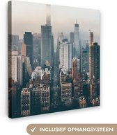 Canvas Schilderij New York - Skyline - Amerika - 90x90 cm - Wanddecoratie