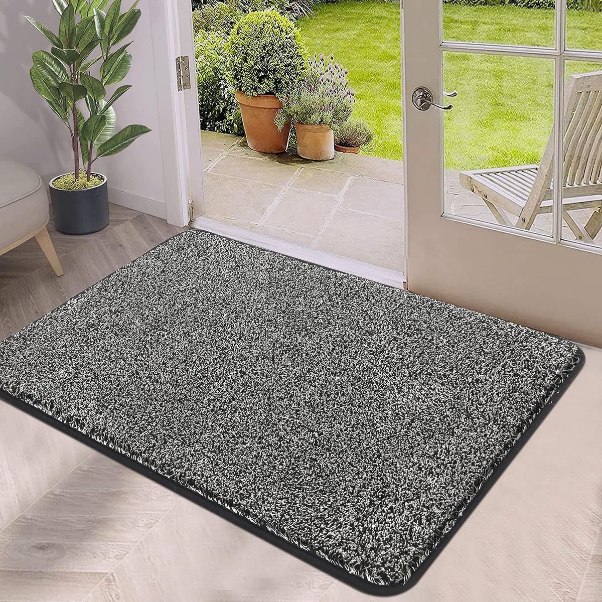 Tapis anti-saleté intérieur 86 x 150 cm, paillasson antidérapant