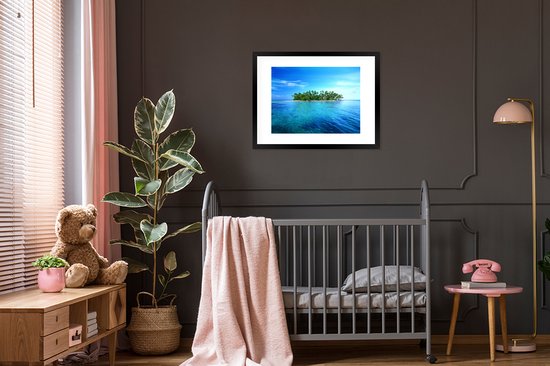 Fotolijst incl. Poster - Eiland - Tropisch - Zee - 80x60 cm - Posterlijst