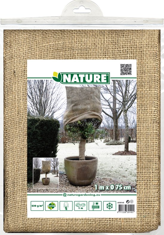 Jute afdekhoes - 1m x Ø75cm - Natuurlijke winterbescherming