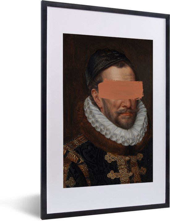 Fotolijst incl. Poster - Willem van Oranje - Adriaen Thomasz - Verf - 40x60 cm - Posterlijst