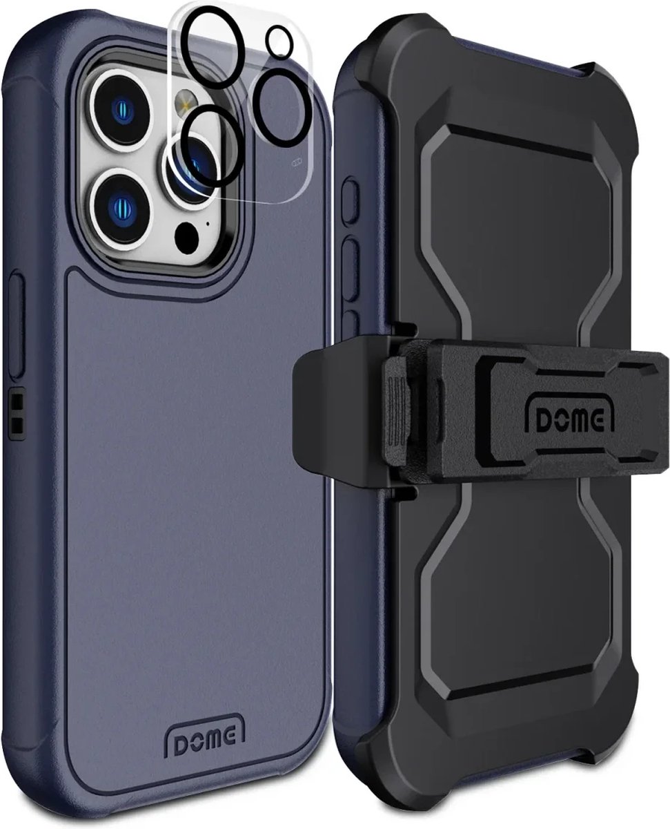 Geschikt voor Whitestone Apple iPhone 15 Pro Max Hoesje Full Protect Cover Blauw