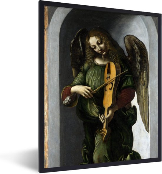 Fotolijst incl. Poster - An angel in green with a vielle - Leonardo da Vinci - Posterlijst