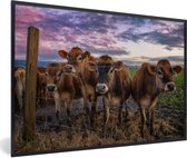 Fotolijst incl. Poster - Koe - Dieren - Koeien - 120x80 cm - Posterlijst