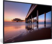 Cadre photo avec poster - Mer - Pont - Nederland - 90x60 cm - Cadre poster