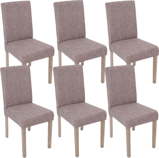 Cosmo Casa Eetkamerstoel - Set van 6 - Stijlvol Design - Massief Houten Poten - Comfortabel Zitmeubel