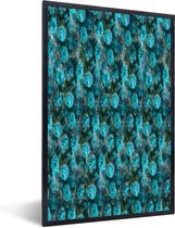 Cadre photo avec poster - Fleurs - Blauw - Roses - 40x60 cm - Cadre poster