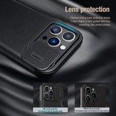 Nillkin CamShield Siliconen Hoesje voor de Apple iPhone 15 Pro Max - Back Cover met Camera Slider Donkerpaars