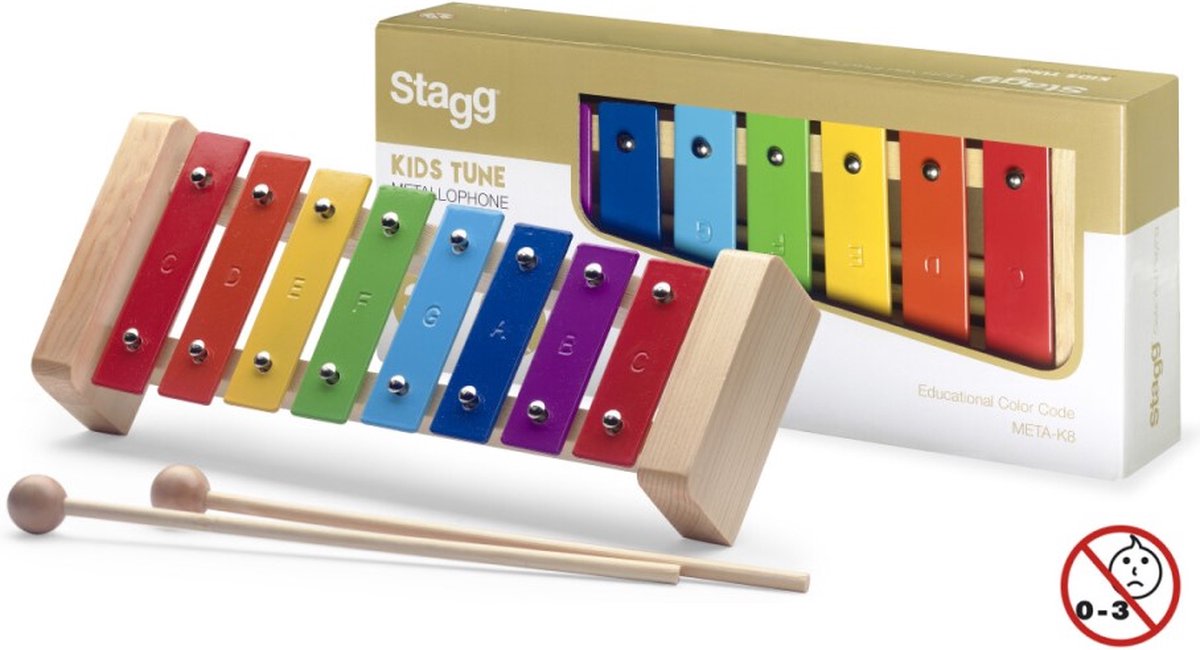 Stagg META-K8 Metallofoon klokkenspel voor jonge kinderen